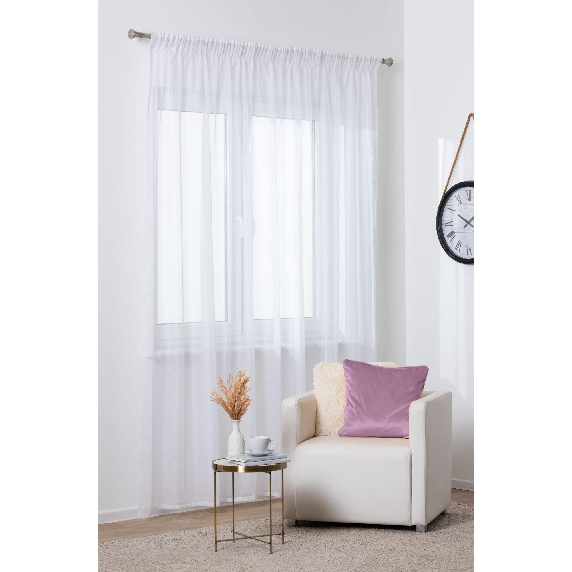 Perdea Sofia 290 x 260 cm, cu rejansa, alb