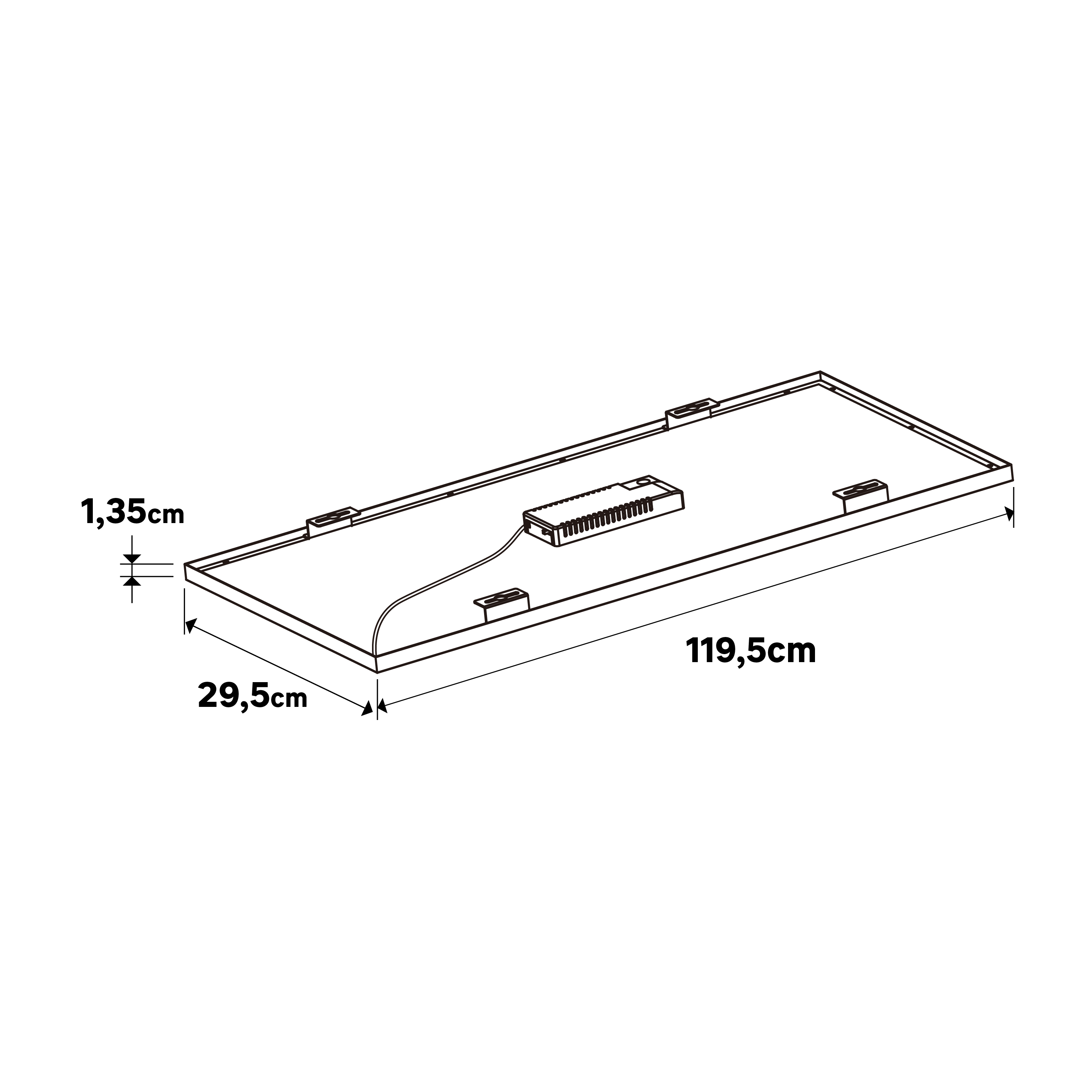 Panneau LED Anvik 119.5 x 29.5 cm 4000 Lm blanc chaud/neutre/froid INSPIRE blanc - 7