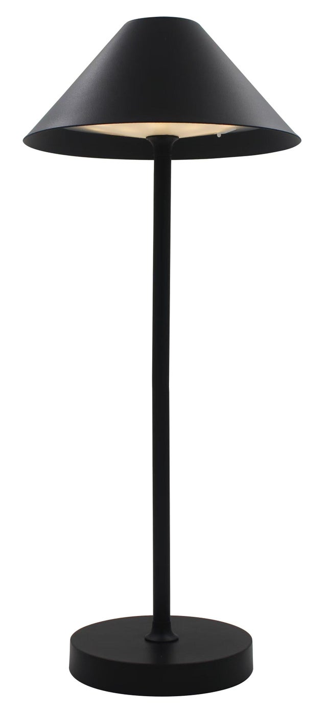 Candeeiro de mesa USB Malia 300lm dim ip54 preto Inspire