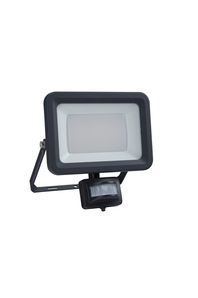 Faro da esterno con sensore di movimento in alluminio, grigio metallizzato, Modulo LED 50W INSPIRE