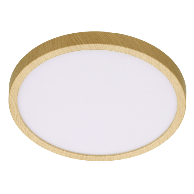 Plafón LED redondo madera clara Sanoa 2500 lm 3 tonos de luz CCT (2700K-4000K-6000K) ø22.8 cm IP44