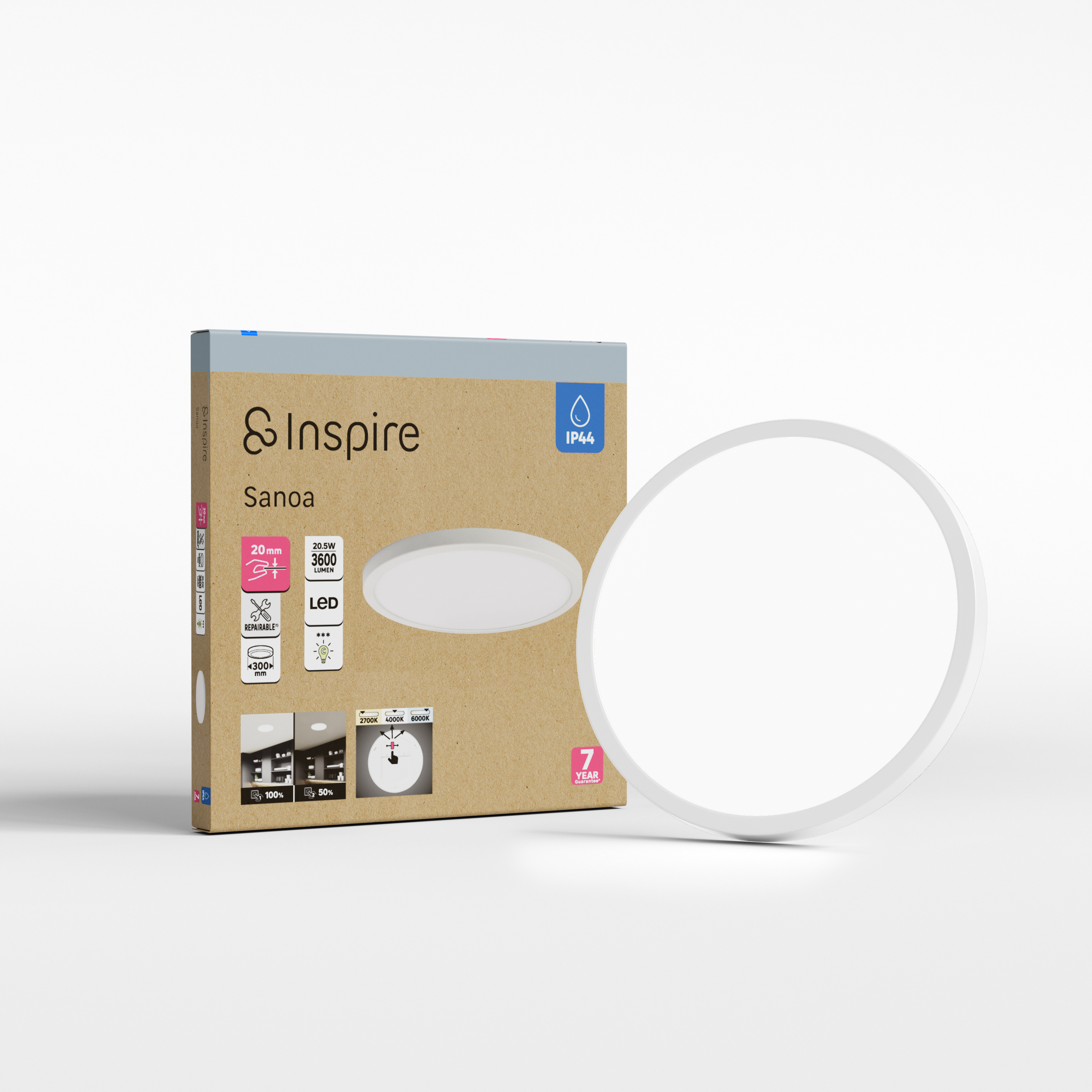 Foco SPF IP44 Sanoa XL 3600LM 4000K Inspire branco - 11