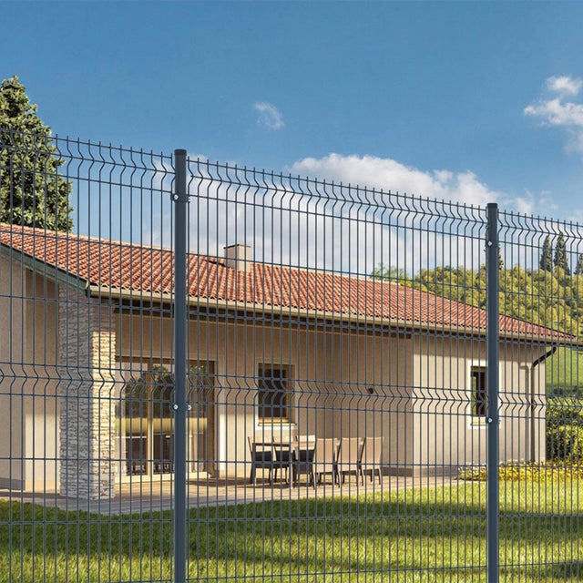 Pannello a rete rigida FERRO BULLONI in acciaio galvanizzato e verniciato a polvere antracite L 2 x H 1.72 m, maglia L55x200H mm