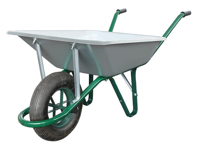 BROUETTE POLYVALENTE 100L GALVANISEE ROUE GONFLABLE