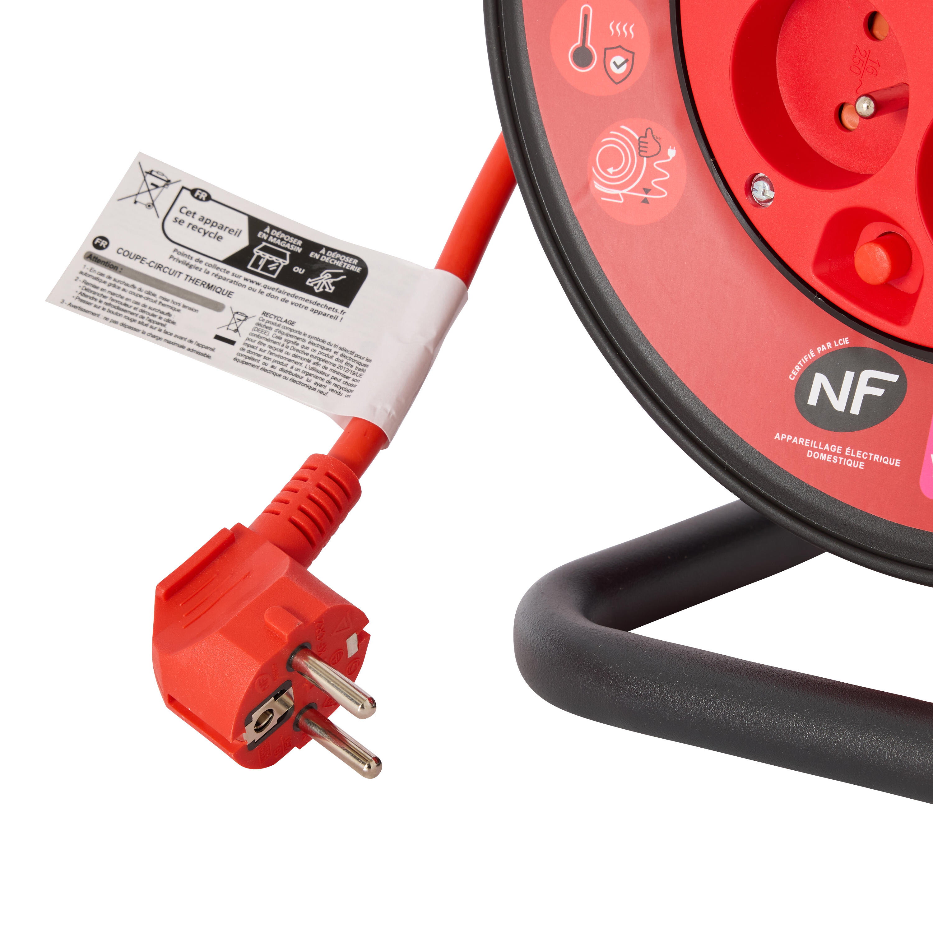 Enrouleur avec terre L.15 m H05VV-F 3G1.5 mm², LEXMAN - 5