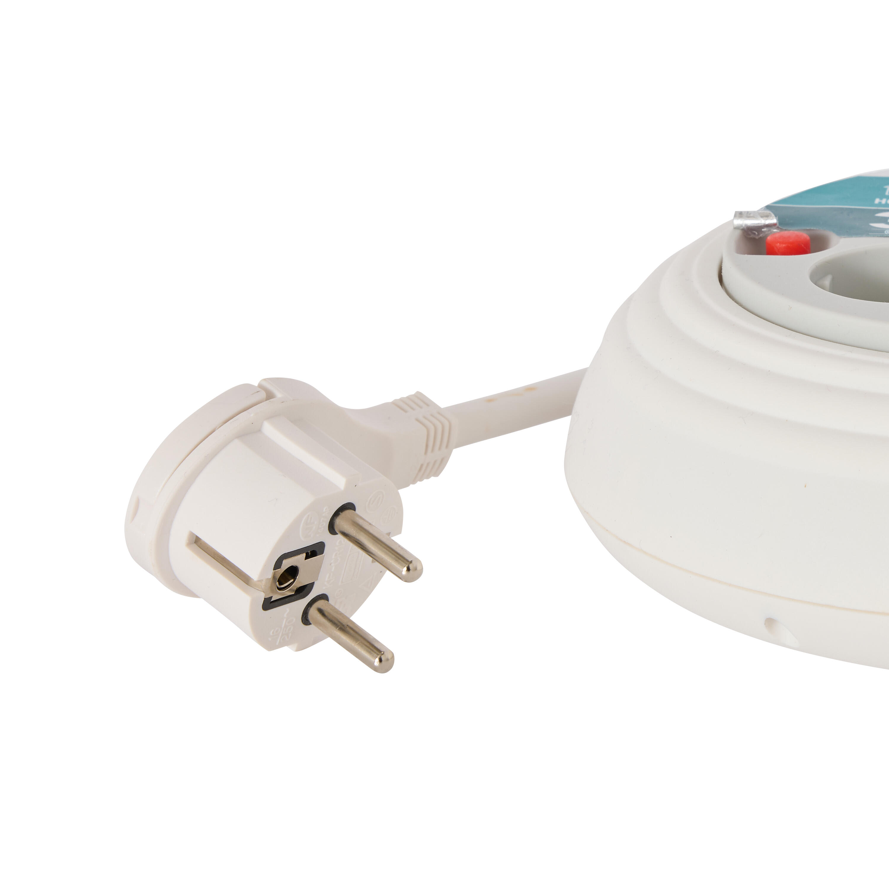 Enrolador LEXMAN 4 tomadas 3g1,5 H05-VVF 3metros branco/cinza - 4