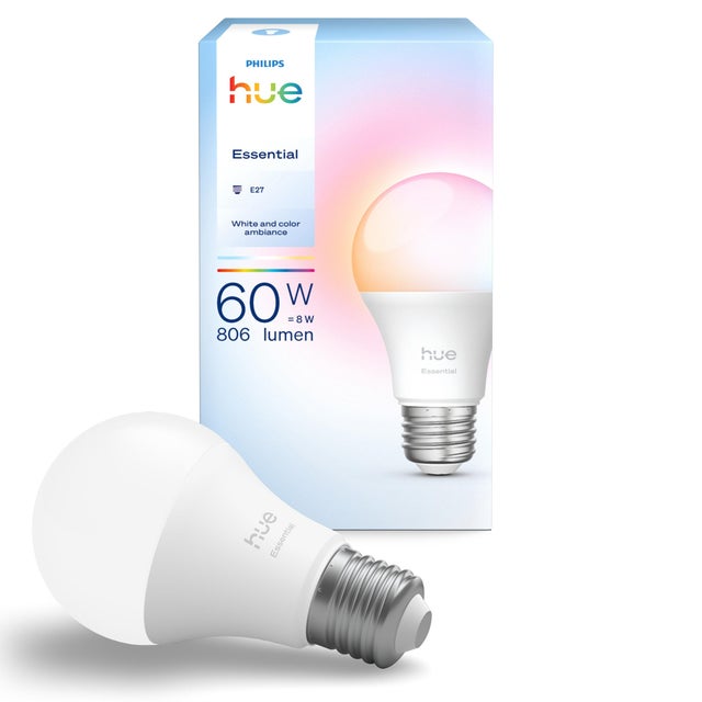 Ampoule led E27, 806lm = 60W, blancs et couleurs, dimmable, PHILIPS HUE