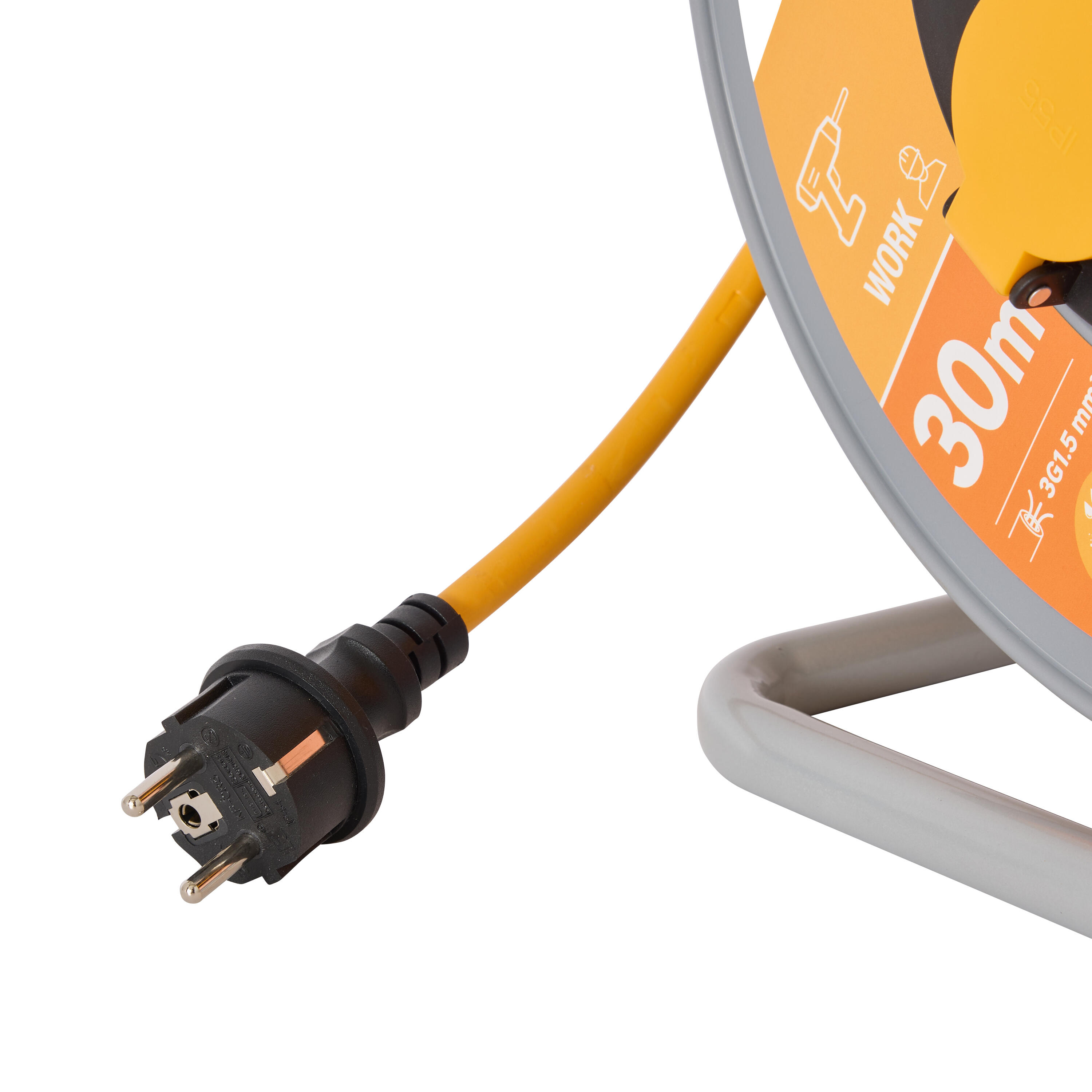 Enrolador LEXMAN exterior IP55 4 tomadas 3g1,5 H07-RNF 30metros branco/cinza - 6
