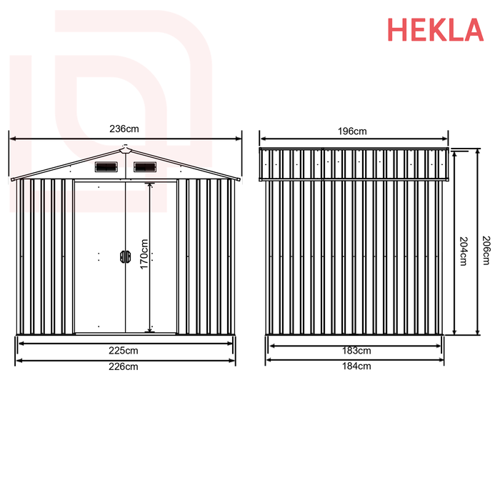 Abris de jardin naterial leroy merlin hekla en metal dimensions