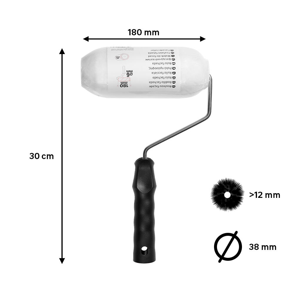 Rolo universal fachada lisa 18cm - 2