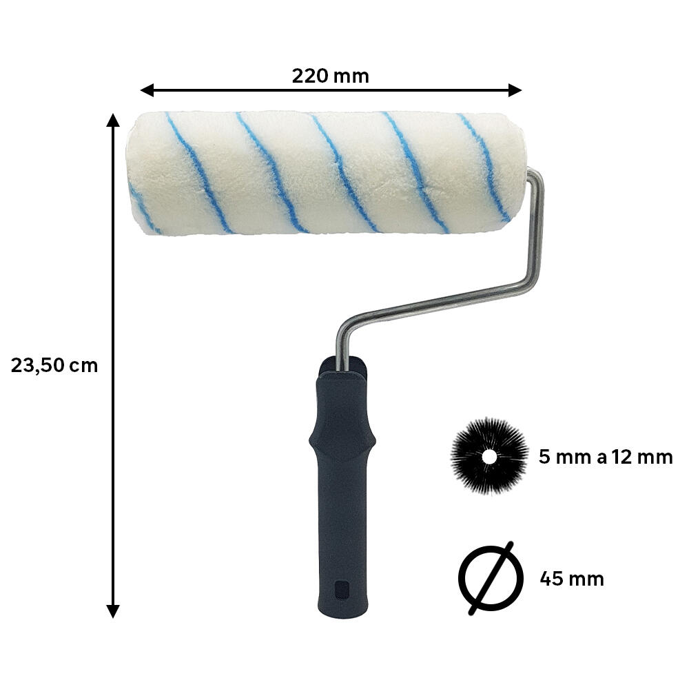 Rolo poliamida 22 cm para fachadas e tetos lisos Nespoli - 2