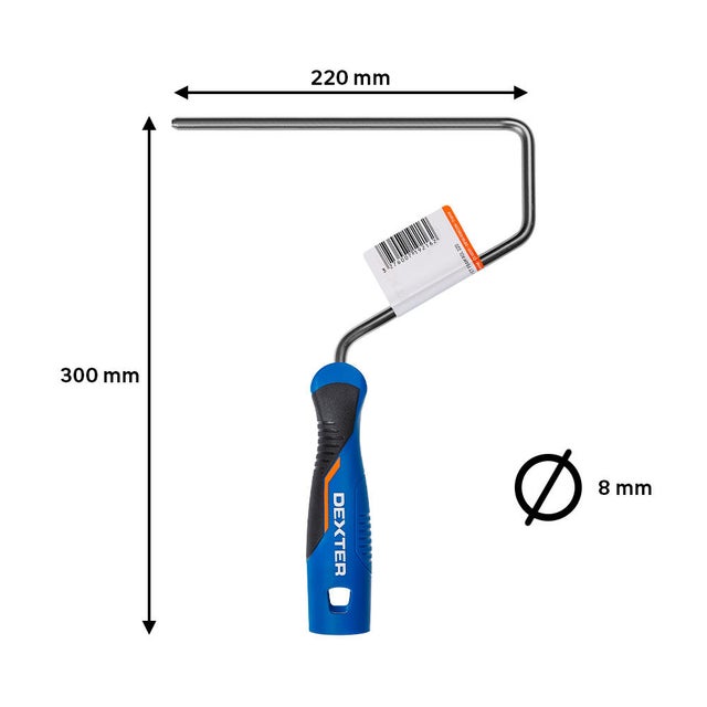 Cabo para rolo de tinta aço anti-transbordamento 220mm Dexter