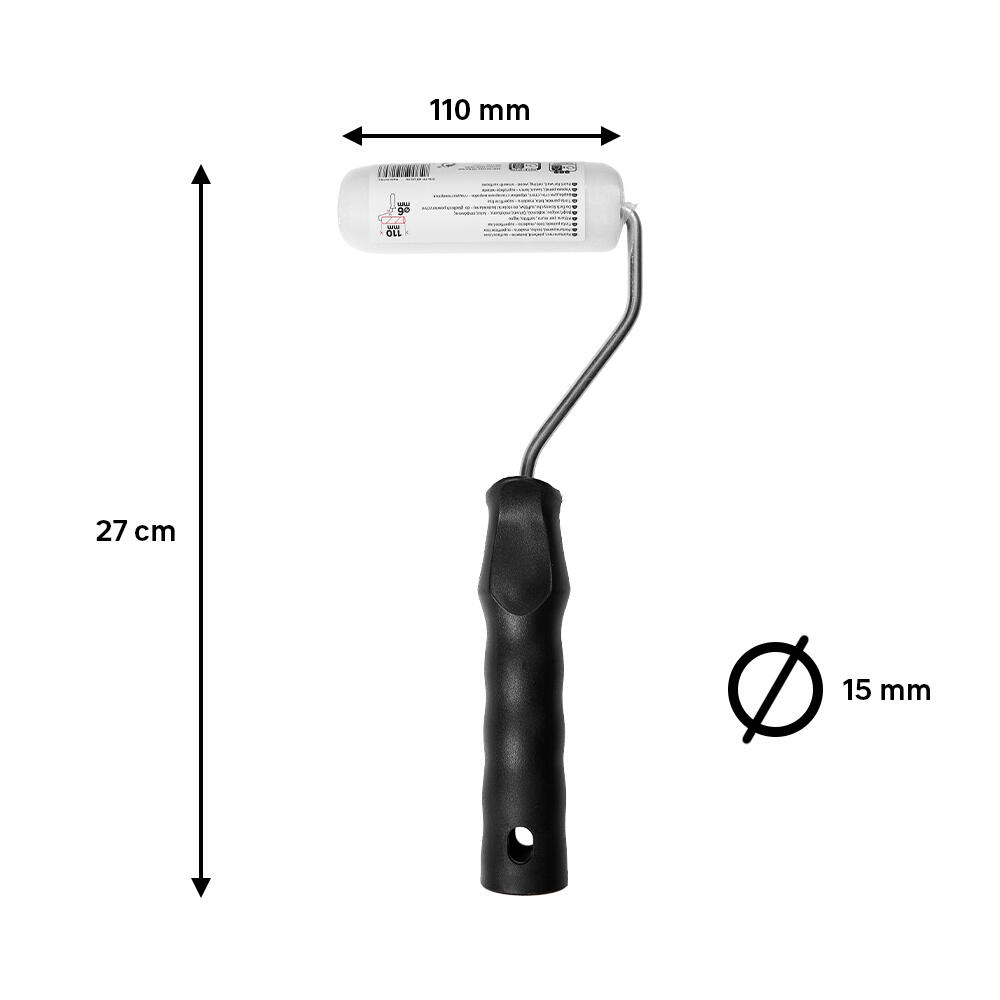 Mini rolo Dexter universal parede lisa e madeira 11cm - 2