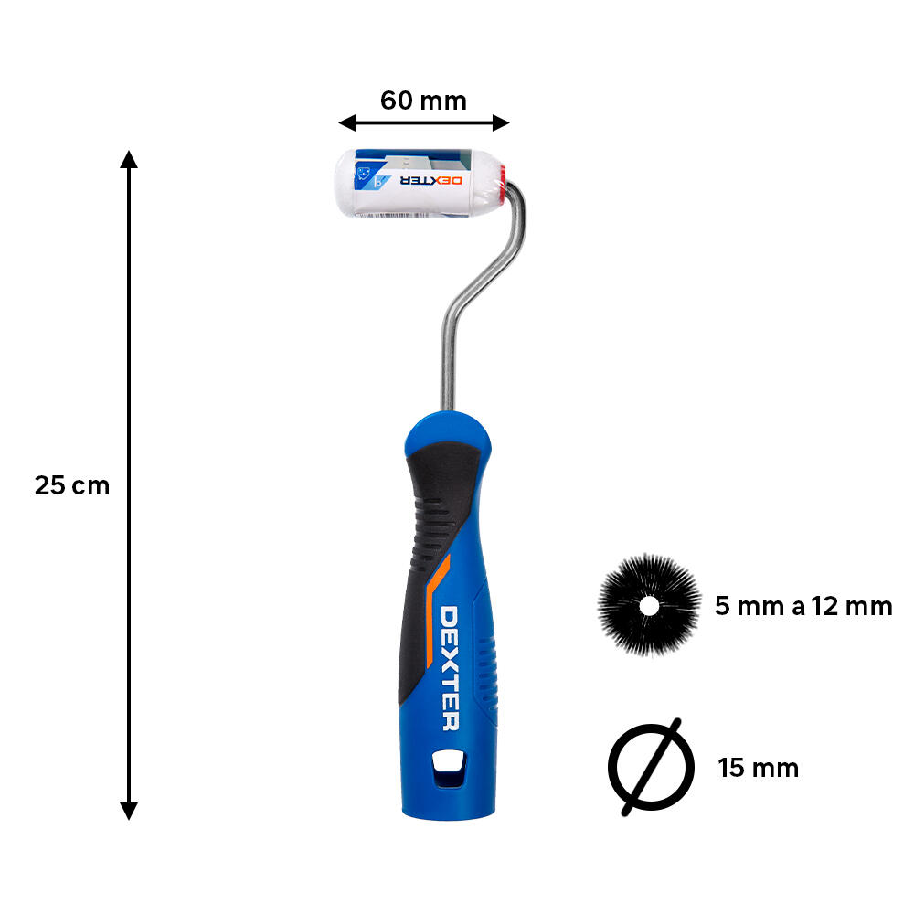 Mini rolo DEXTER UNIVERSAL PAREDE E MADEIRA 6CM - 3