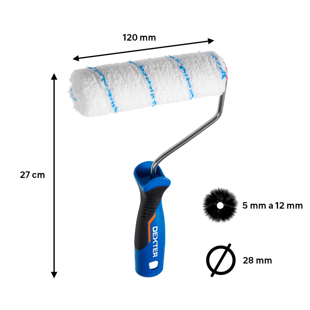 Mini rolo DEXTER UNIVERSAL PAREDE E MADEIRA 12CM - 5