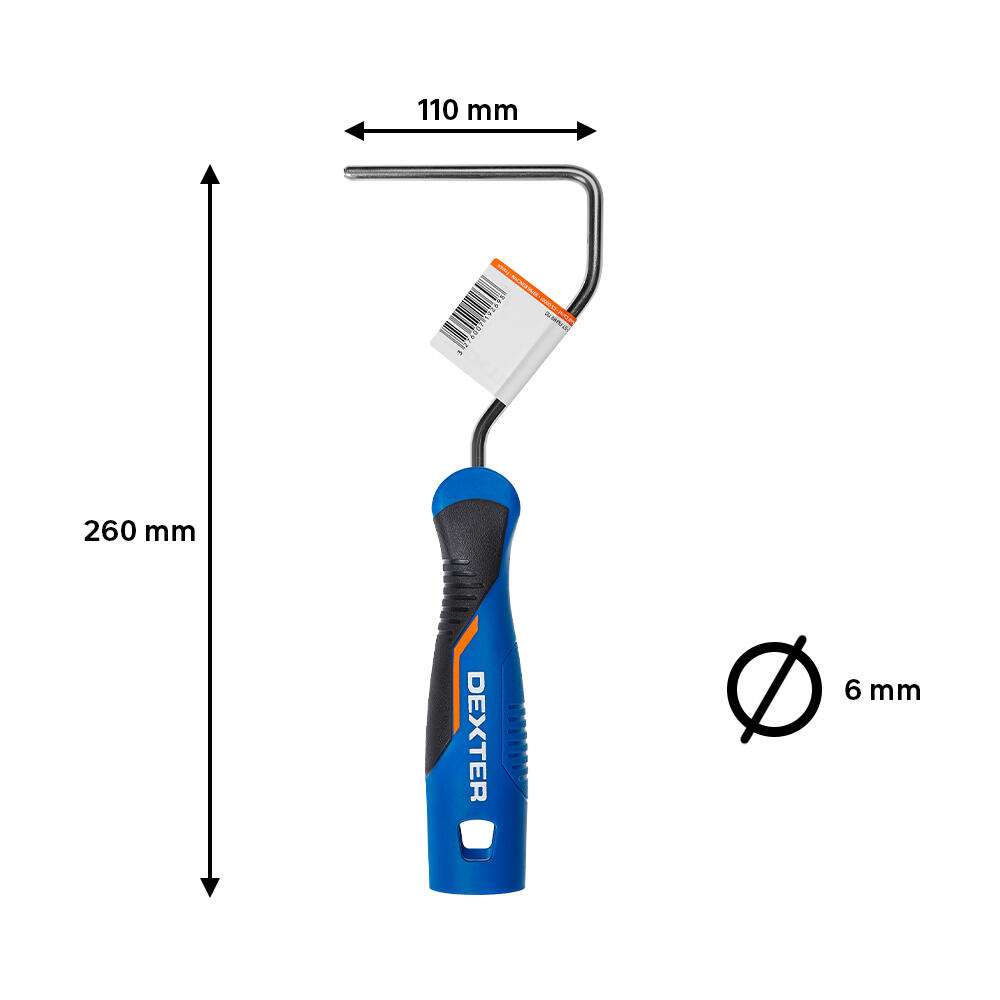 Cabo para mini rolo DEXTER AÇO 110MM - 2
