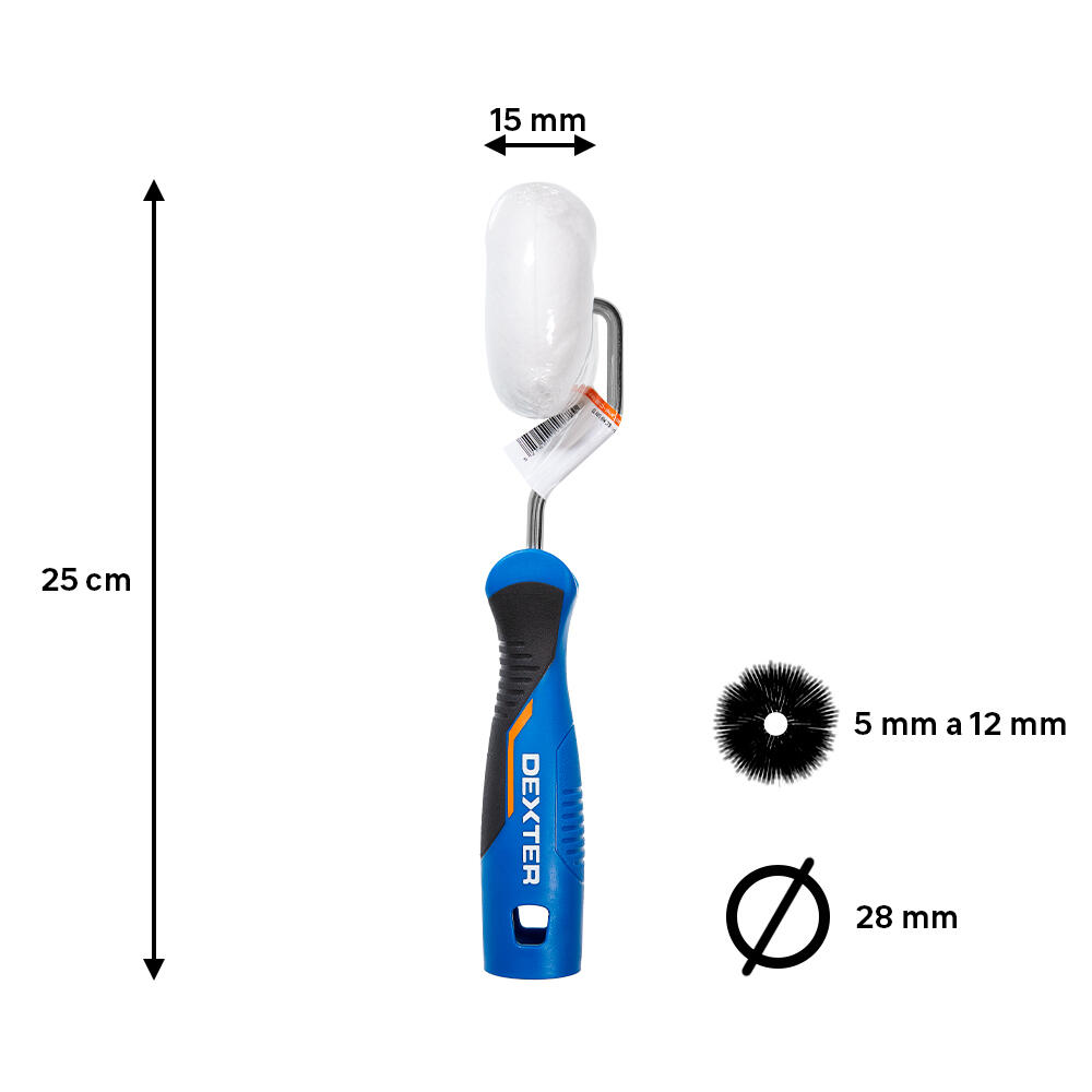 Mini rolo DEXTER UNIVERSAL PAREDE LISA 15CM - 3