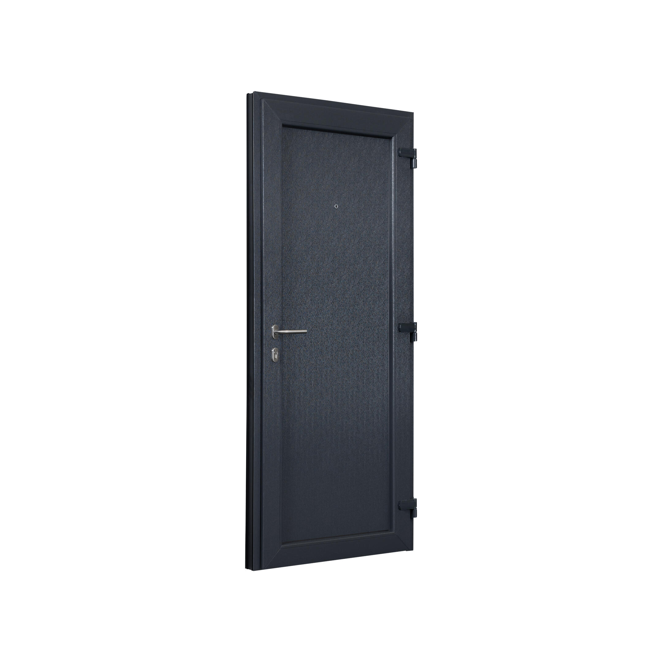 PUERTA ENTRADA PVC GRIS 90 CM IZQUIERDA - 2