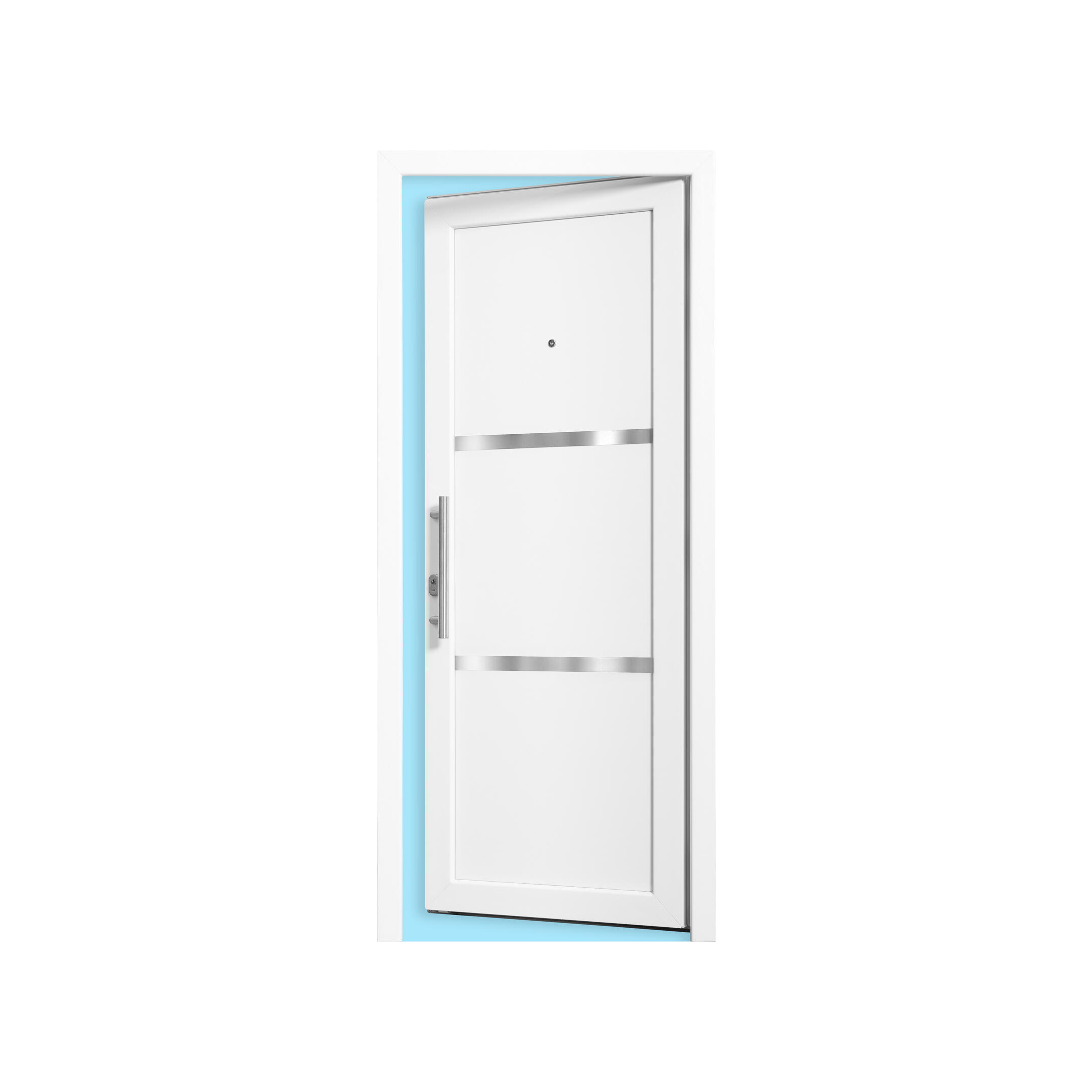 PUERTA ENTRADA PVC BLANCO 90 CM DERECHA - 3