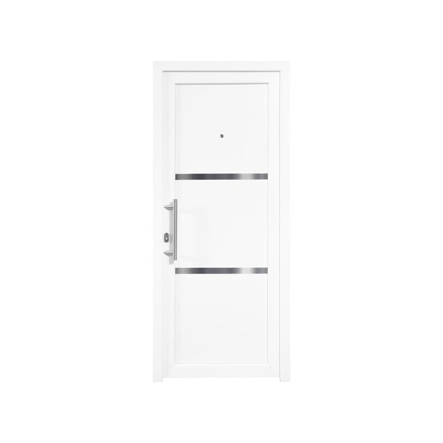 PUERTA ENTRADA PVC BLANCO 90CM DERECHA