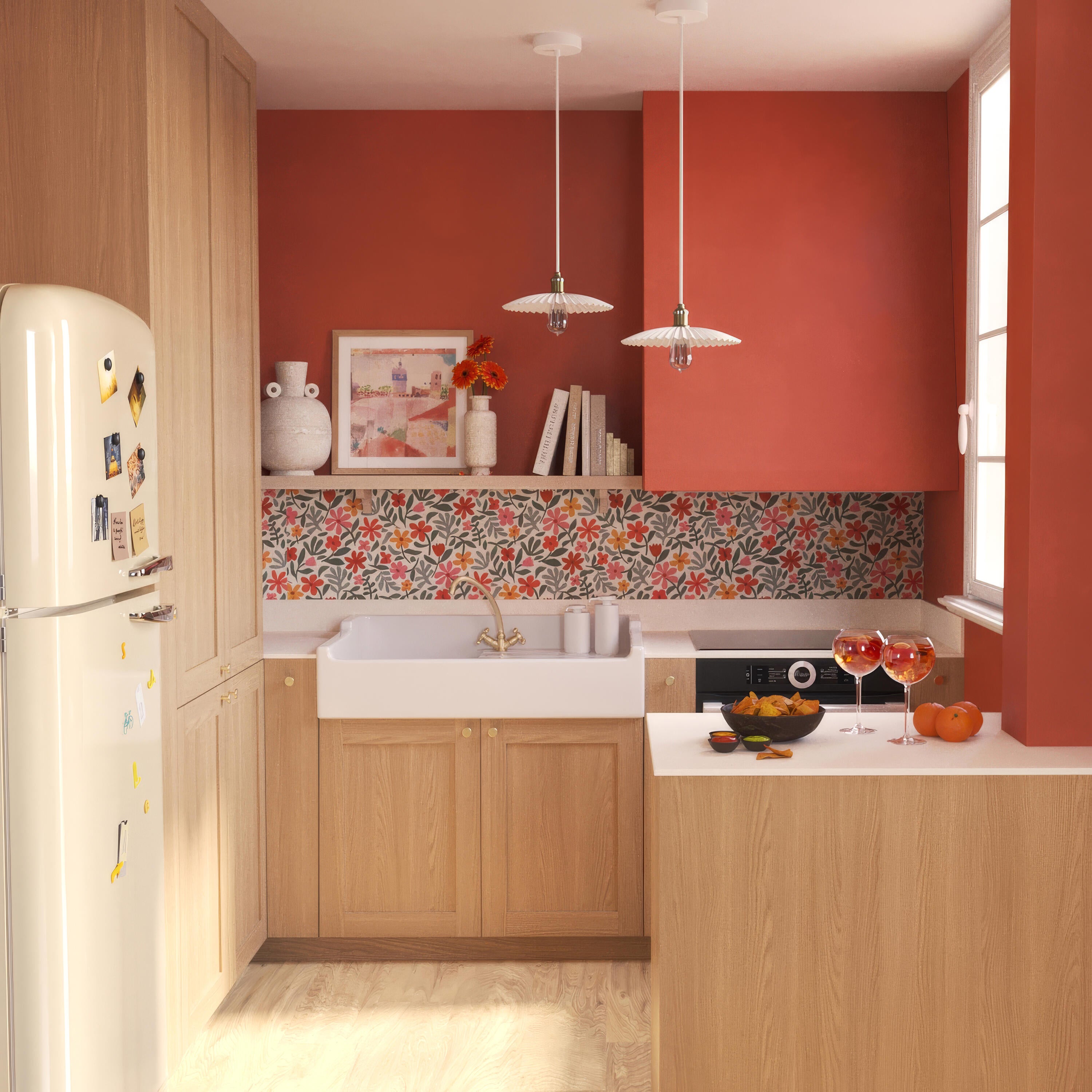 Frente de gaveta ou porta elevatória de cozinha carvalho 45x26 cm Delinia ID Chester
 - 6