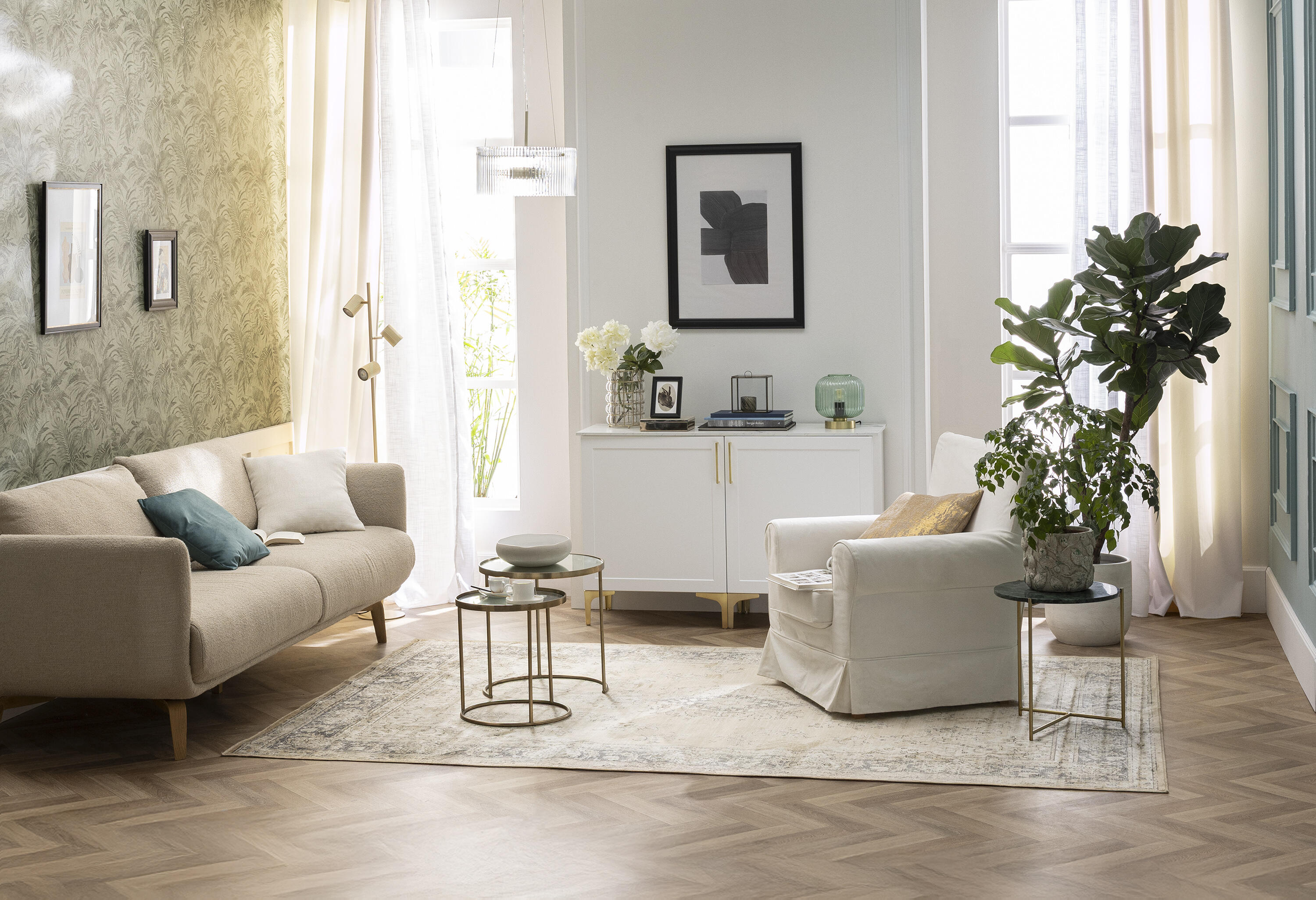 Lampa wisząca Agrippina złota 3 x E27 Inspire - 3