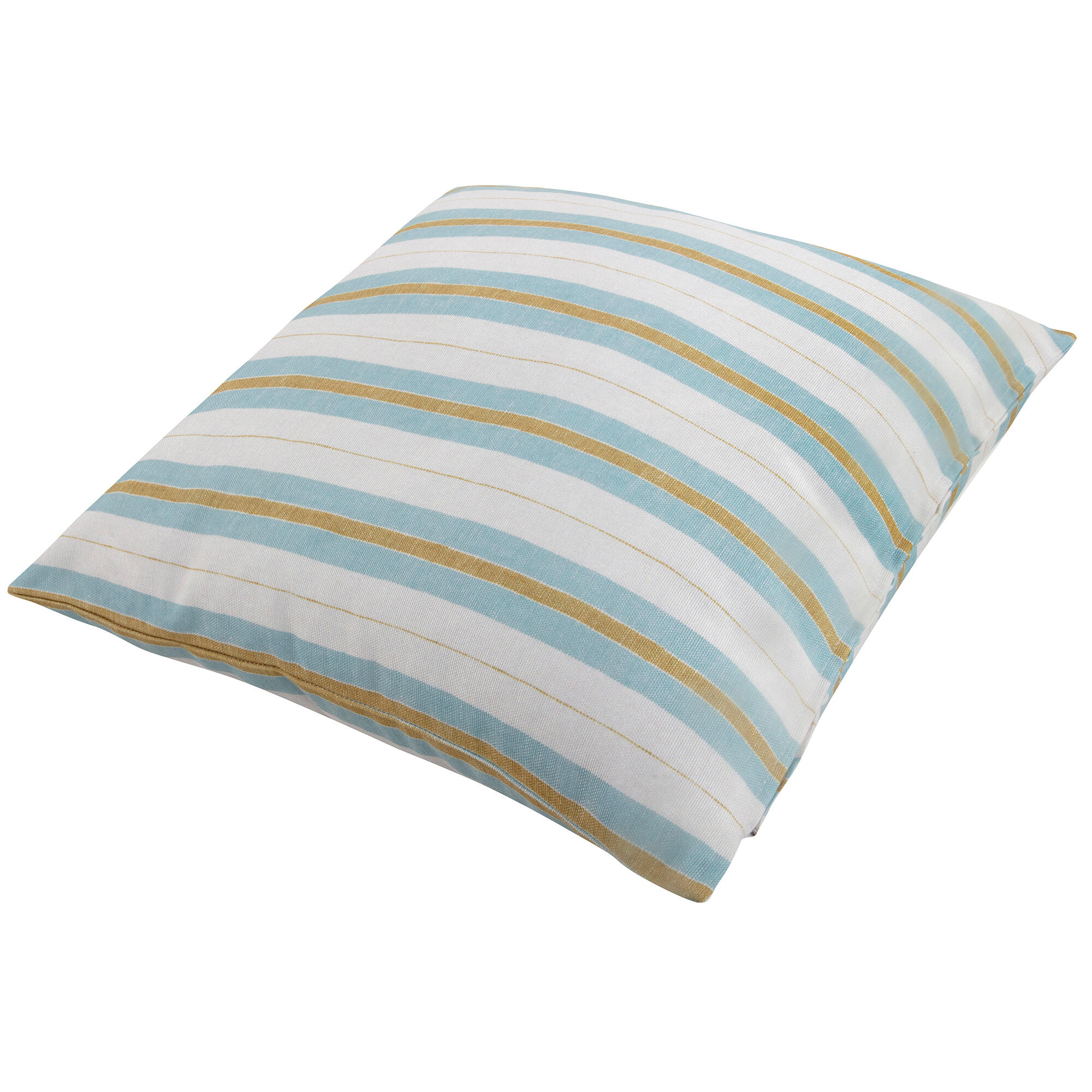 Cojín decorativo cuadrado exterior e interior Raya Ellis rayas algodón poliéster turquesa 45x45cm - 4