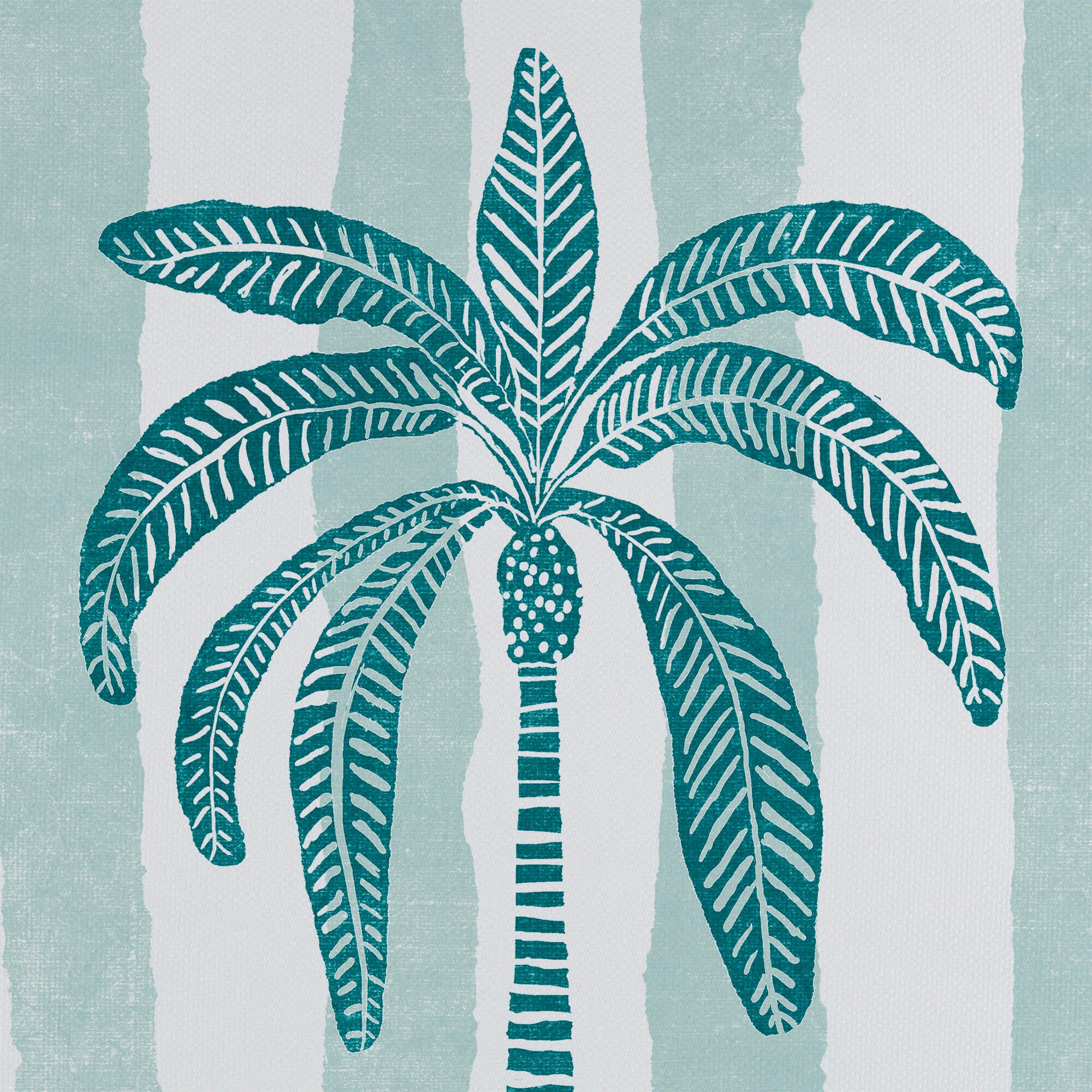 Cojín decorativo cuadrado exterior e interior Lensi árbol algodón poliéster turquesa cordoncillo 45x45cm - 3