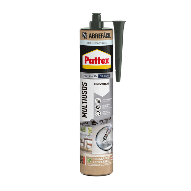 Silicona multiusos PATTEX 280 ml transparente