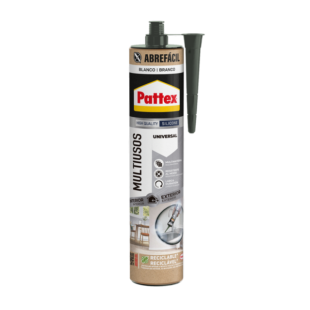 Silicona multiusos PATTEX 280 ml blanco