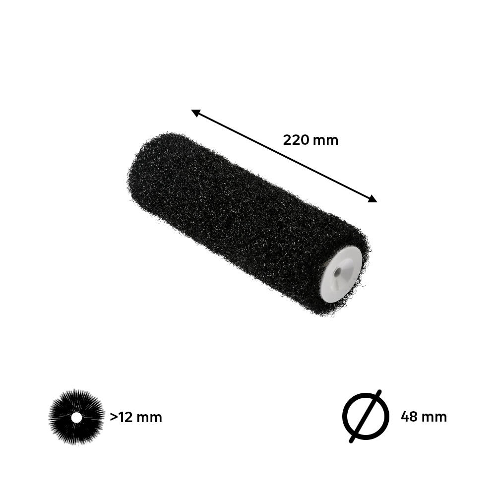 Recambio de rodillo para aplicar masilla, pintar fachadas rugosas DEXTER de 220 mm de anchura, 48 mm de diámetro, pelo largo (más de 12 mm). 1 unidad. - 2
