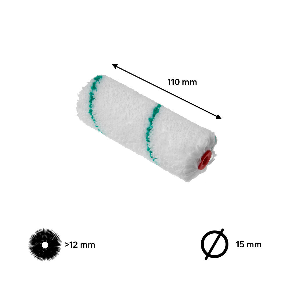 2 recargas rolo DEXTER TEXTURADO PARA PAREDE E MADEIRA 110MM - 5