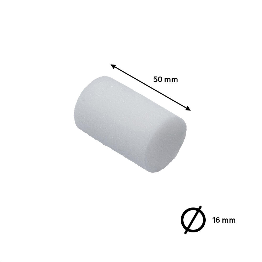Recambio de mini rodillo para pintar por decorar NESPOLI de 50 mm de anchura, 16 mm de diámetro, sin pelo. 2 unidades. - 2