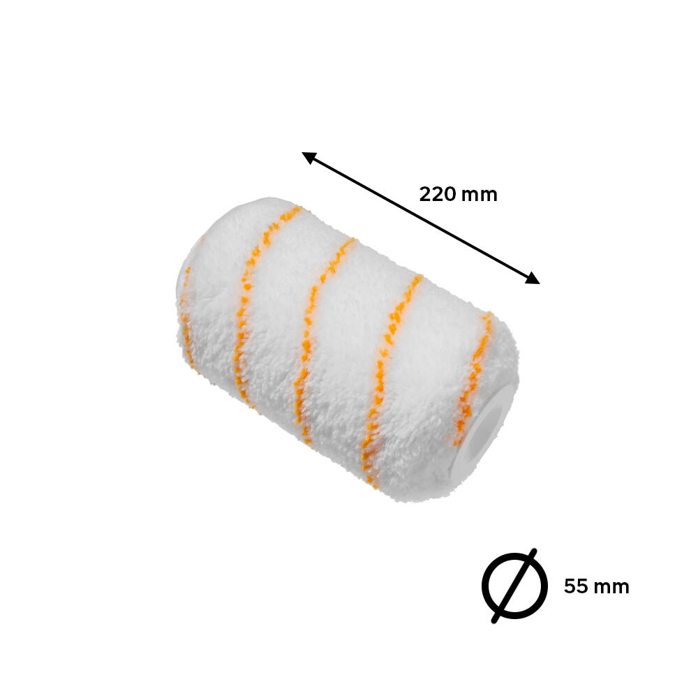Recambio de rodillo para pintar fachadas rugosas DEXTER de 220 mm de anchura, 55 mm de diámetro, sin pelo. 1 unidad. - 2