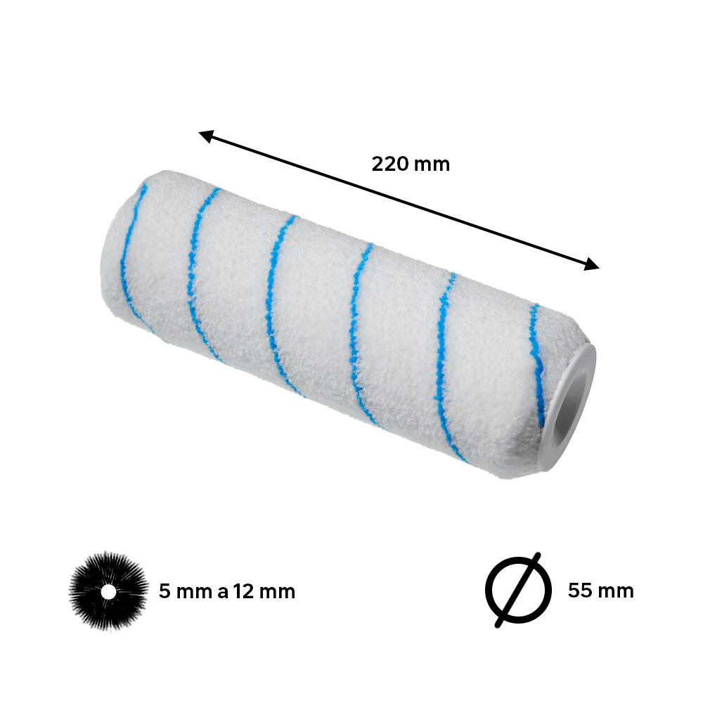 3 recargas para rolo 22 cm paredes e tetos Dexter - 3