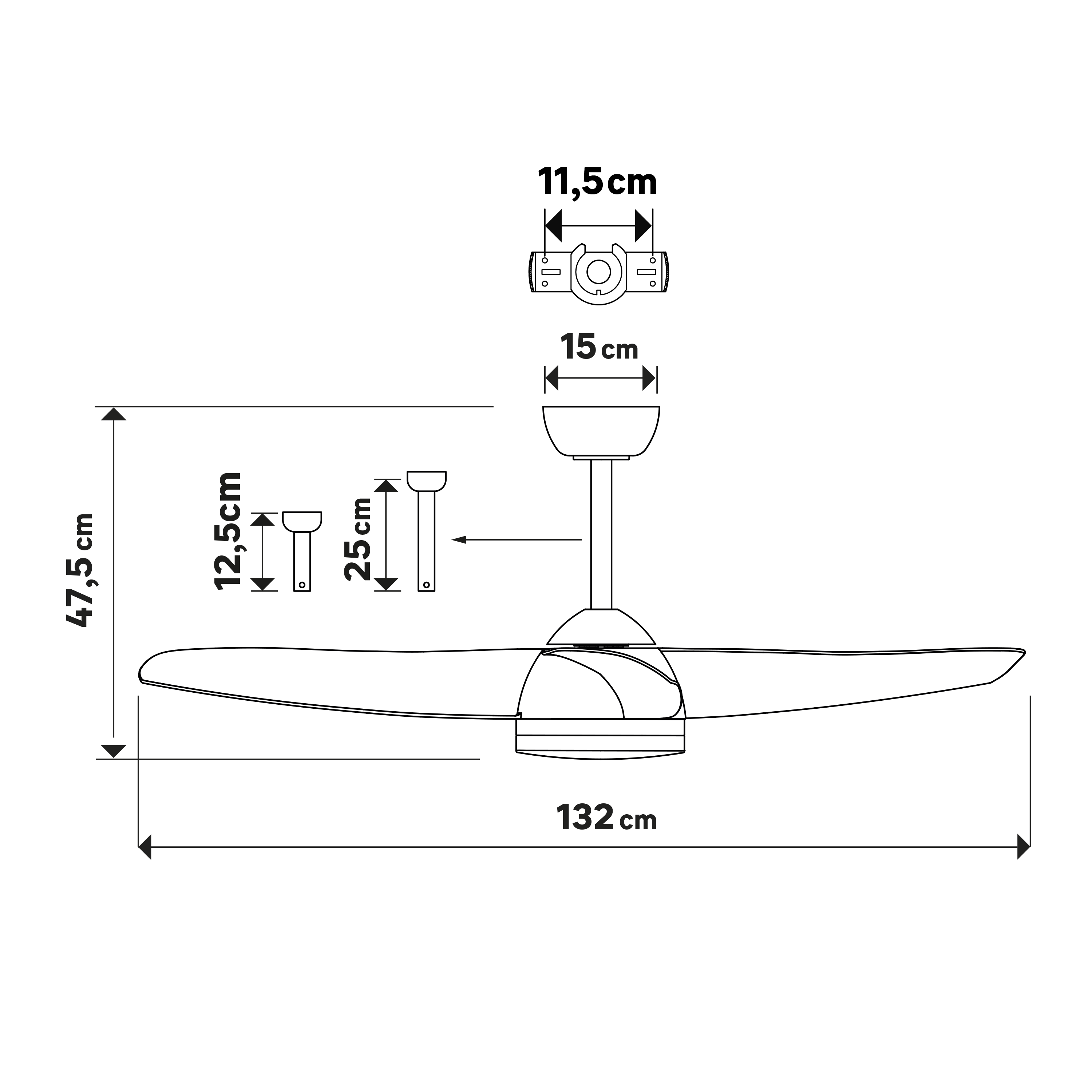 Ventilador de techo con luz silencioso DC 37W con mando ø132 cm Beach INSPIRE blanco luz CCT 3 aspas| 6 velocidades| modo verano/invierno| brisa| temporizador| recomendado de 20 a 40m² - 7