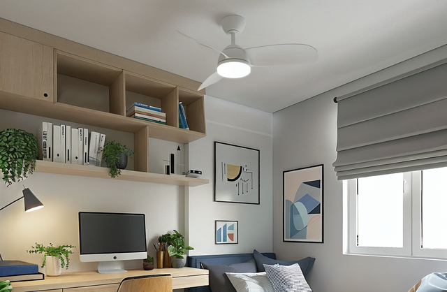 ventilador de techo con aspas y luz