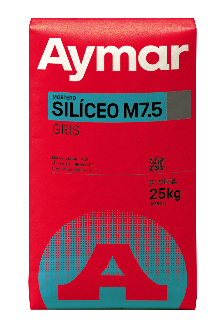 MORTERO SECO GRIS M7,5 SILICIO AYMAR 25 KG - 2