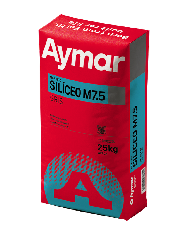 MORTERO SECO GRIS M7,5 SILICIO AYMAR 25 KG