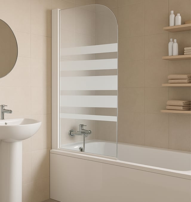 BIOMBO DE BAÑERA ABATIBLE NOA 76X130CM BLANCO