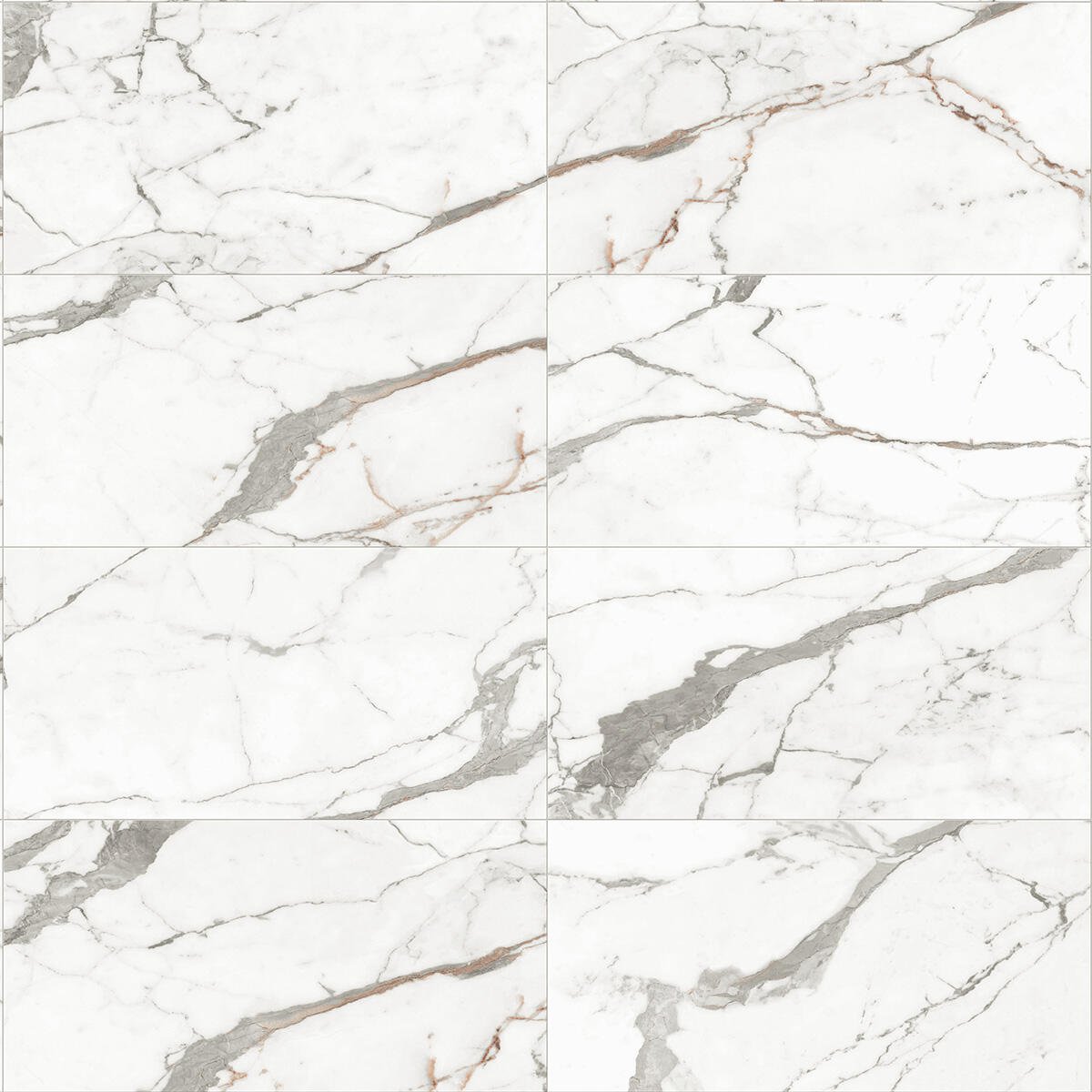 Carrelage sol / mur effet marbre blanc or Rimini l.60 x L.120 cm - 3