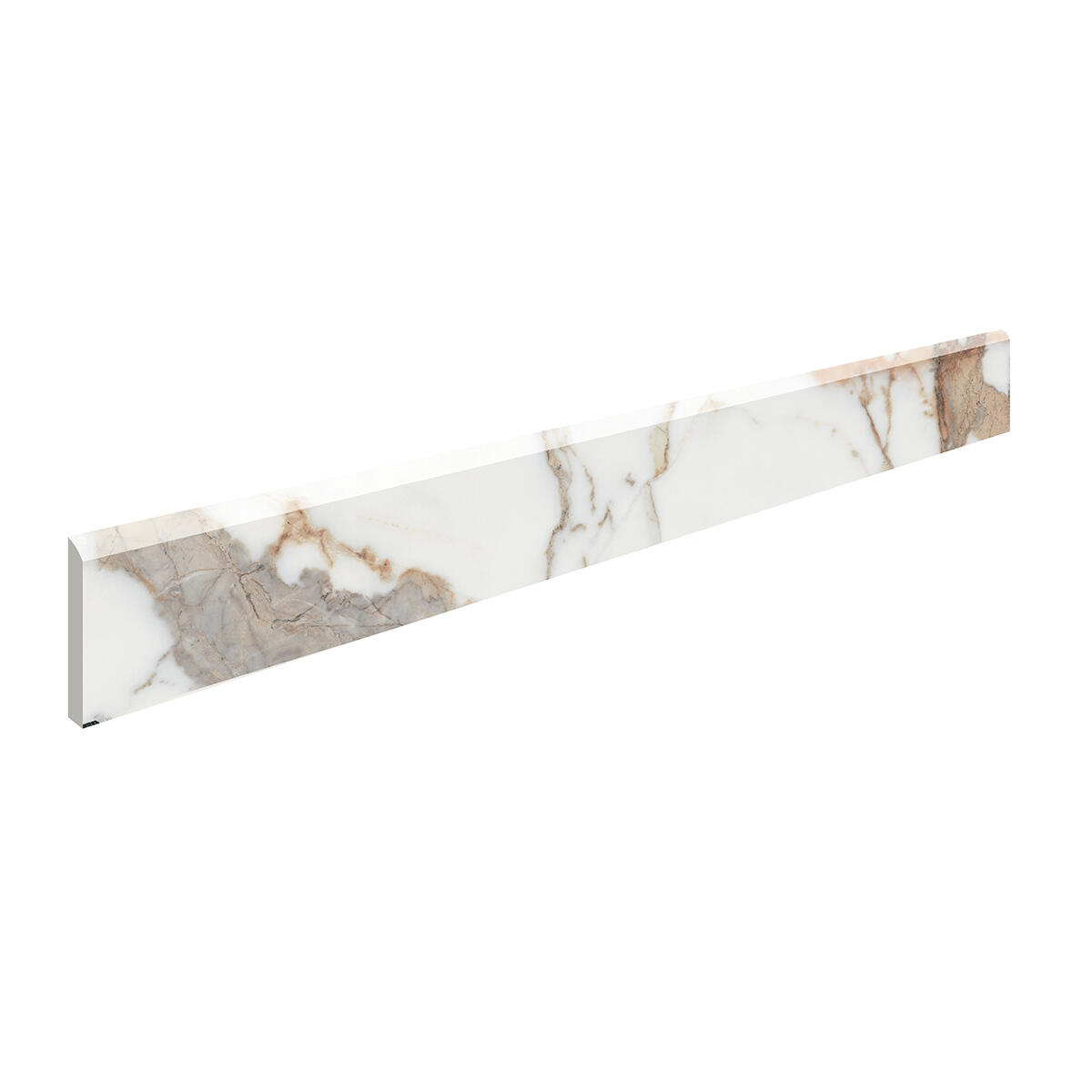 Lot de 2 plinthes Rimini, blanc or, l. 4.6 x L. 80 cm, Ep.9 mm - 2