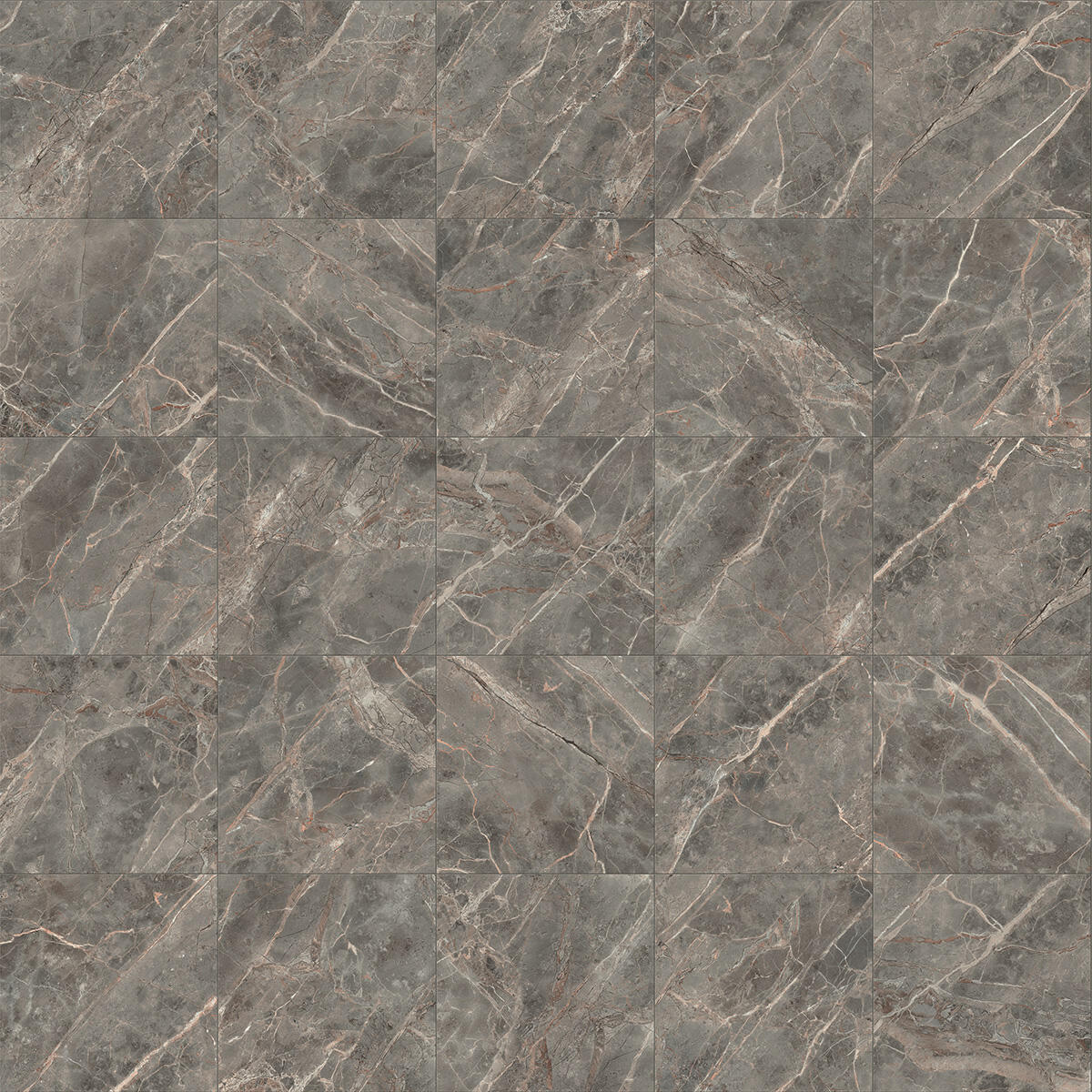 Carrelage sol intérieur / mur intérieur effet marbre marron Rimini l.60 x L.60 c - 3