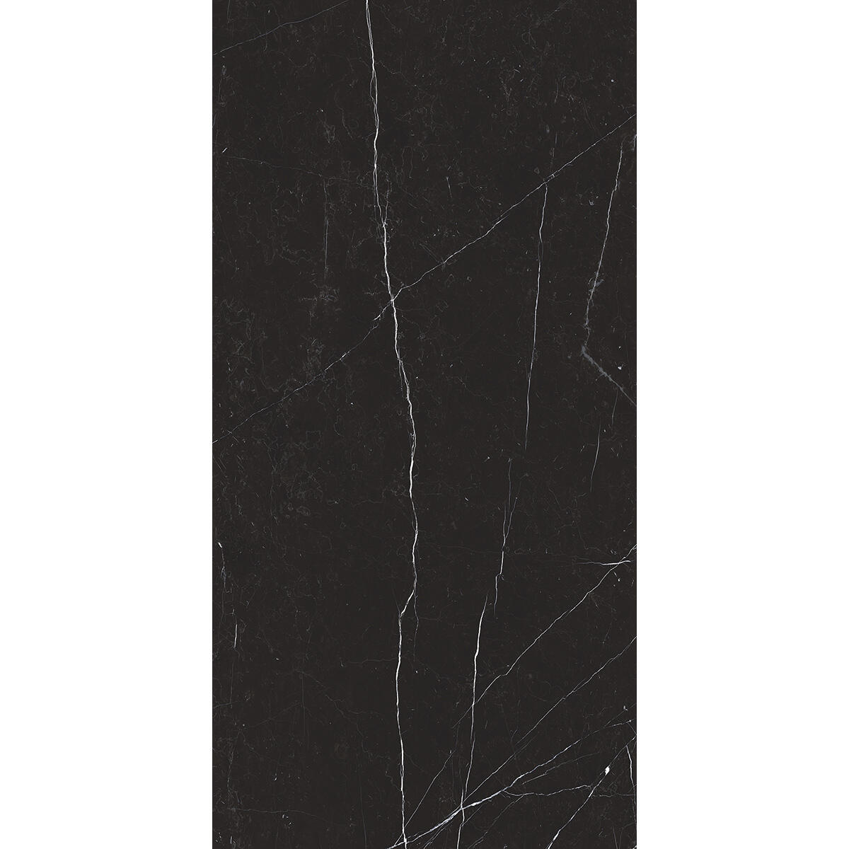 Carrelage sol intérieur/mur effet marbre noir poli Rimini l.60 x L.120 cm - 3