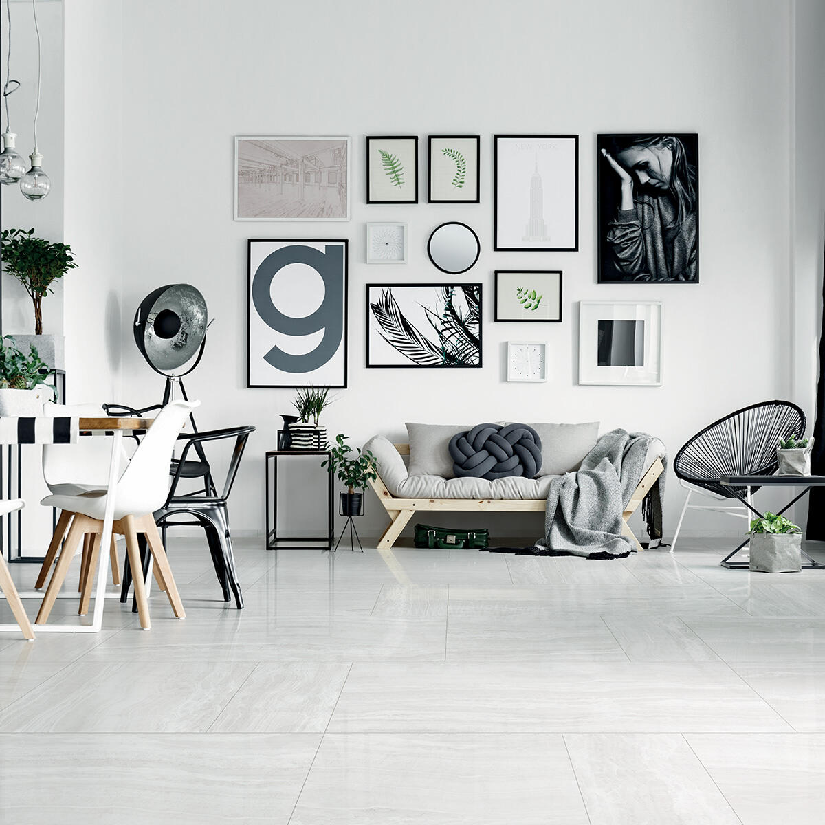 Lot de 2 plinthes carrelage Rimini, onyx blanc, Ht.  x L. 60 cm, Ep.9 mm - 2