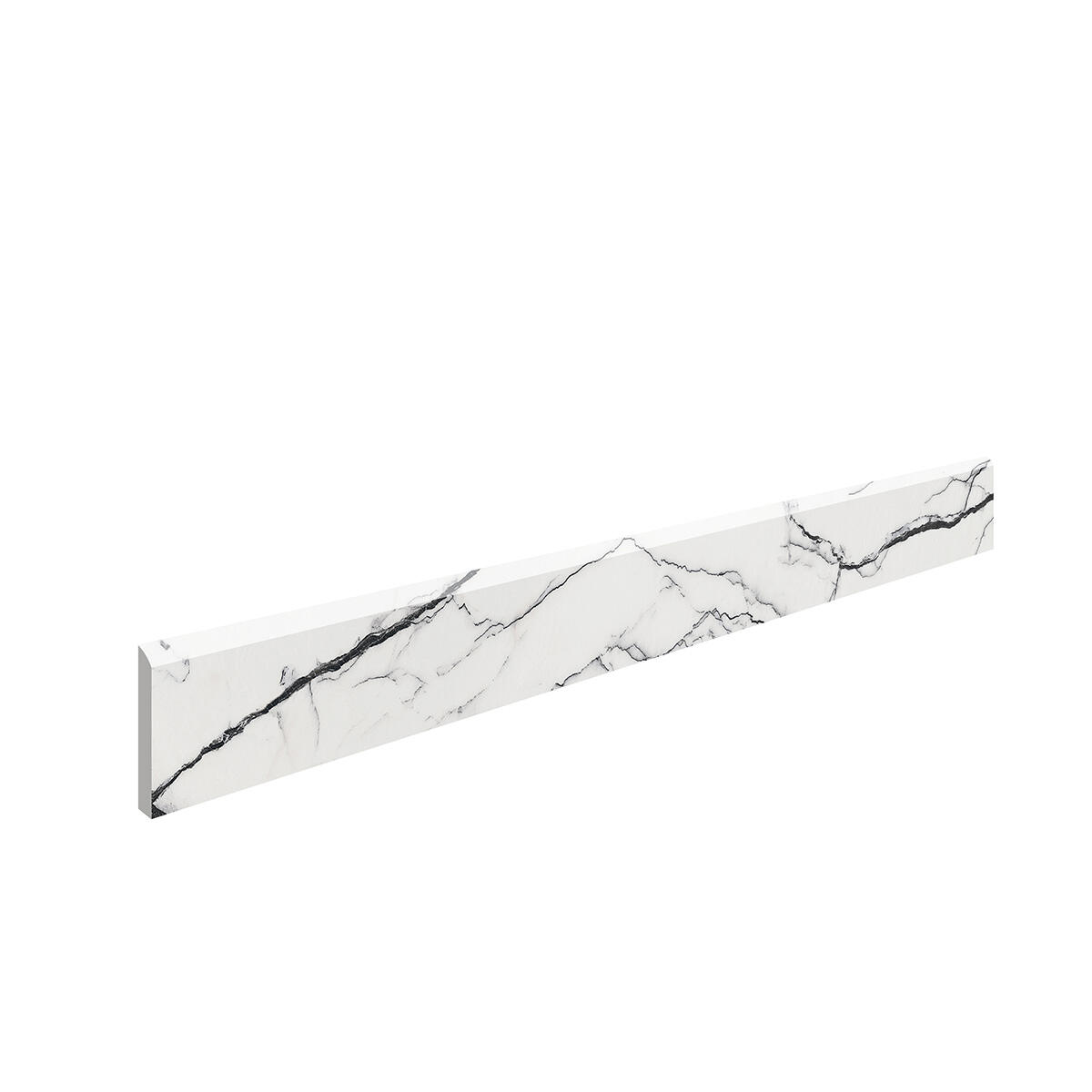 Lot de 2 plinthes carrelage Rimini, blanc et noir, Ht.  x L. 60 cm, Ep.9 mm - 3