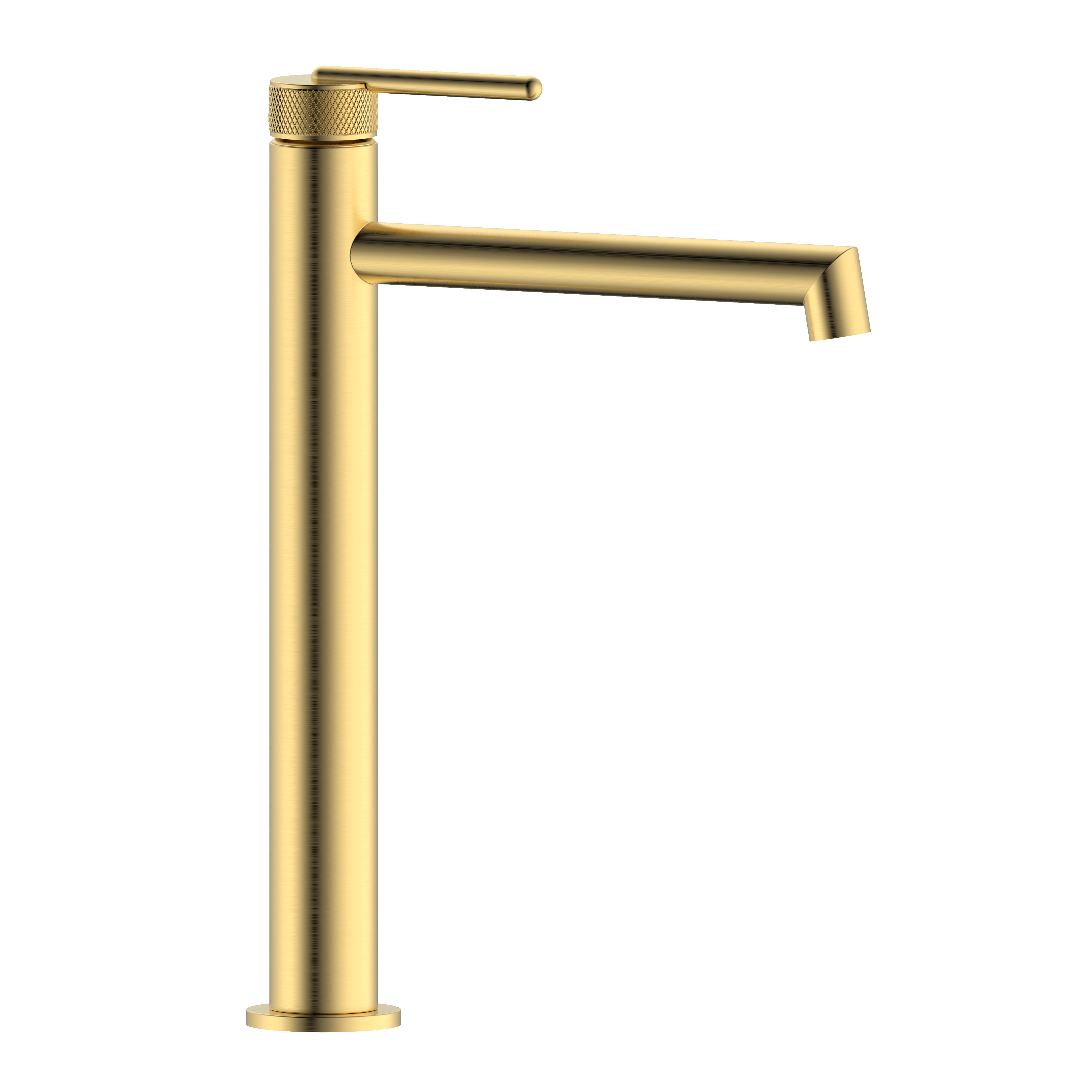 Bateria umywalkowa wysoka stojąca Dio złoto szczotkowane Valvex