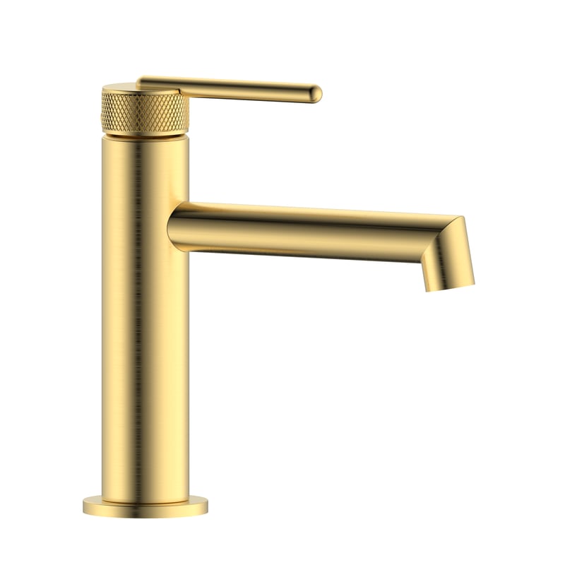 Bateria umywalkowa niska stojąca Dio złoto szczotkowane Valvex