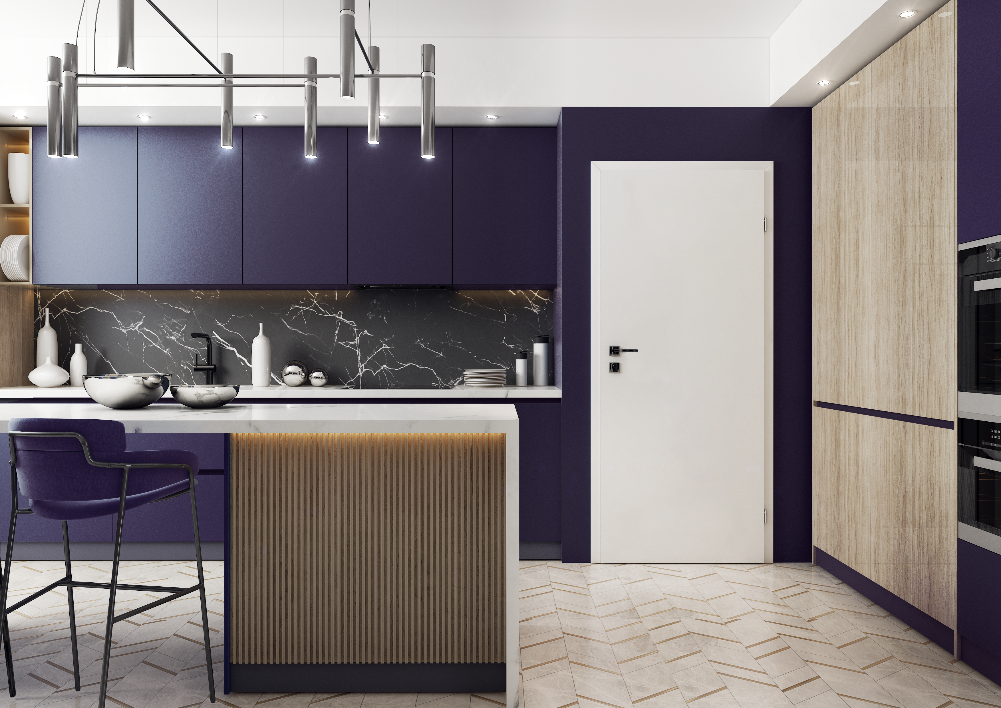 Drzwi wewnętrzne pełne Basic Białe 60 Prawe Voster - 2