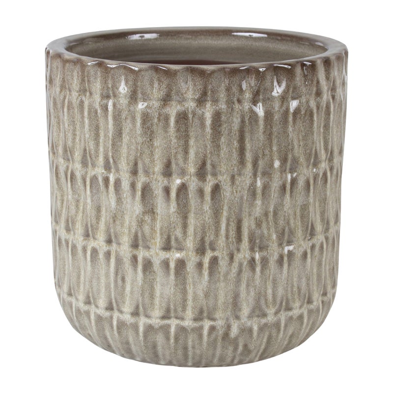 Doniczka Cylinder 19 cm szara Cermax